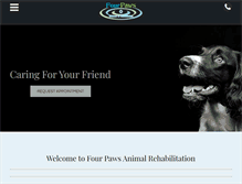 Tablet Screenshot of fourpawsrehab.com